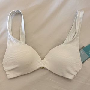 H&M White Bikini Push Up Top Size 6 NWT